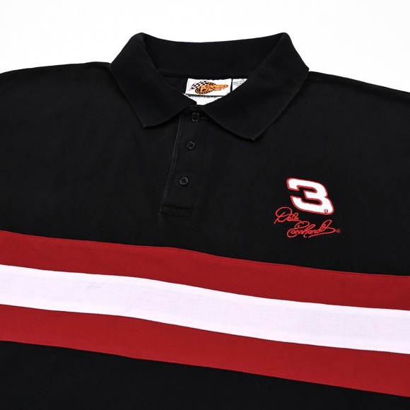 Vintage Dale Earnhardt NASCAR Short Sleeve Polo Shirt XL Winners Circle #3 Black - Picture 1 of 8
